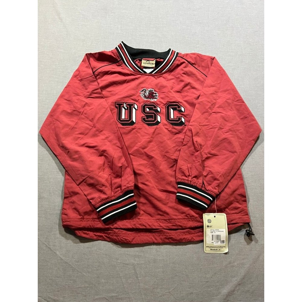 USC Heisman Jacket Boys Medium Red Long Sleeve Knit Windbreaker Kids.